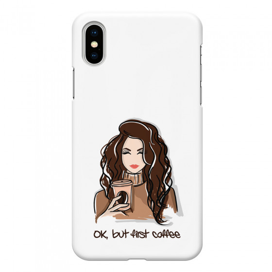 APPLE - iPhone XS - 3D Snap Case - But First Coffee