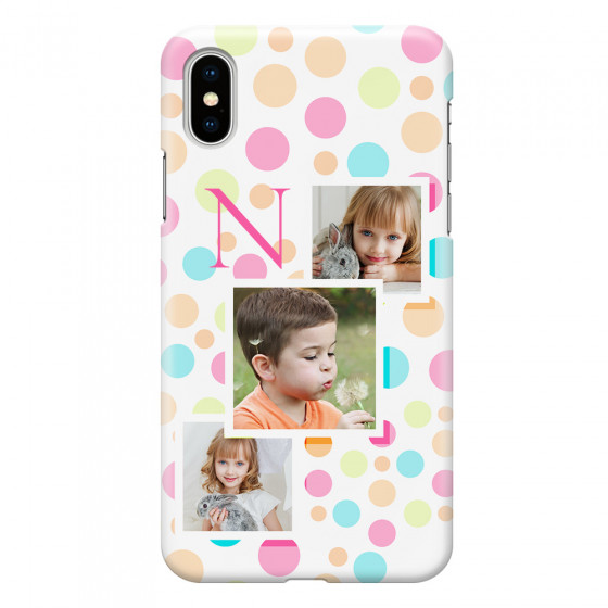 APPLE - iPhone XS - 3D Snap Case - Cute Dots Initial
