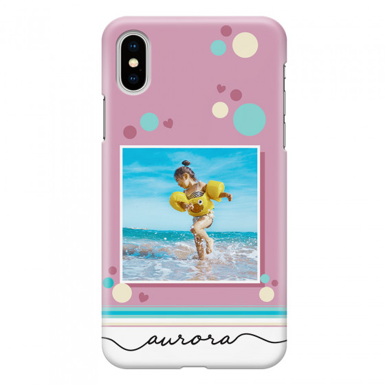 APPLE - iPhone XS - 3D Snap Case - Cute Dots Photo Case