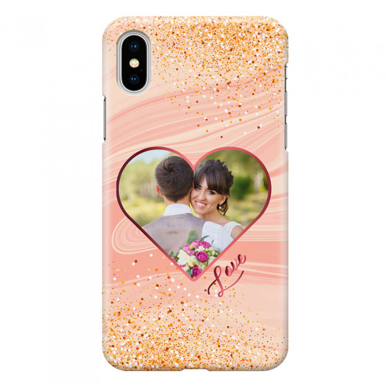 APPLE - iPhone XS - 3D Snap Case - Glitter Love Heart Photo
