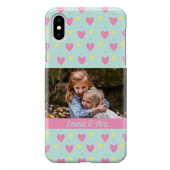 APPLE - iPhone XS - 3D Snap Case - Heart Shaped Photo