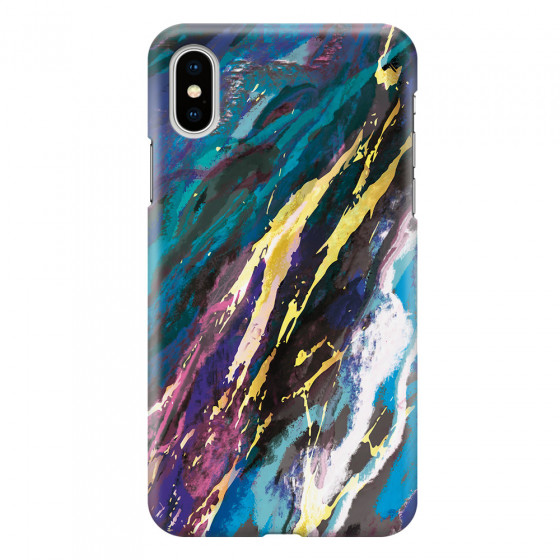 APPLE - iPhone XS - 3D Snap Case - Marble Bahama Blue