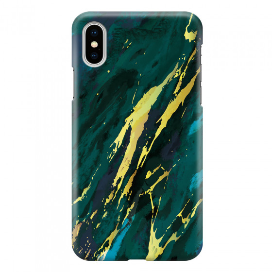 APPLE - iPhone XS - 3D Snap Case - Marble Emerald Green