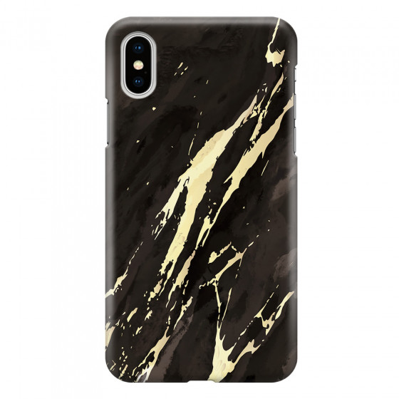 APPLE - iPhone XS - 3D Snap Case - Marble Ivory Black