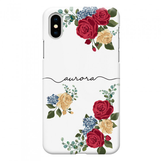 APPLE - iPhone XS - 3D Snap Case - Red Floral Handwritten