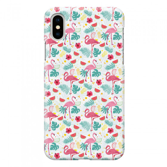 APPLE - iPhone XS - 3D Snap Case - Tropical Flamingo II