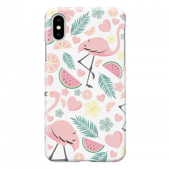 APPLE - iPhone XS - 3D Snap Case - Tropical Flamingo III