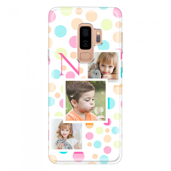SAMSUNG - Galaxy S9 Plus - Soft Clear Case - Cute Dots Initial