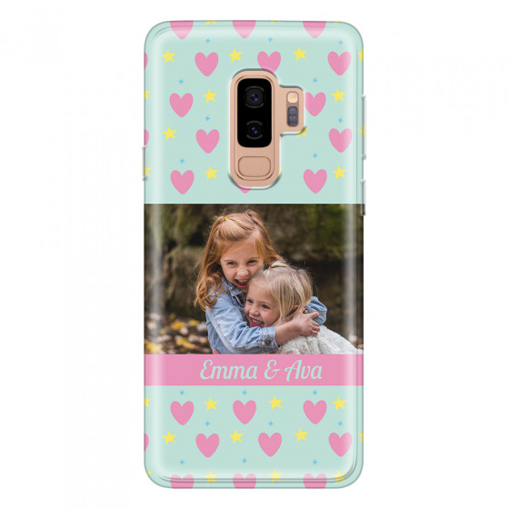 SAMSUNG - Galaxy S9 Plus - Soft Clear Case - Heart Shaped Photo