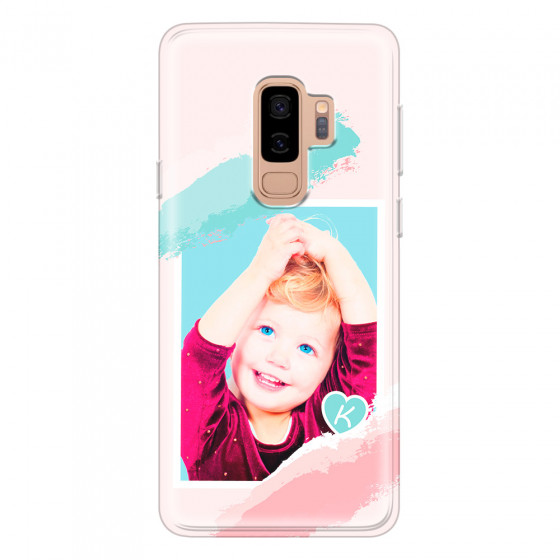 SAMSUNG - Galaxy S9 Plus - Soft Clear Case - Kids Initial Photo