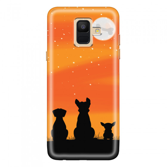 SAMSUNG - Galaxy A6 - Soft Clear Case - Dog's Desire Orange Sky