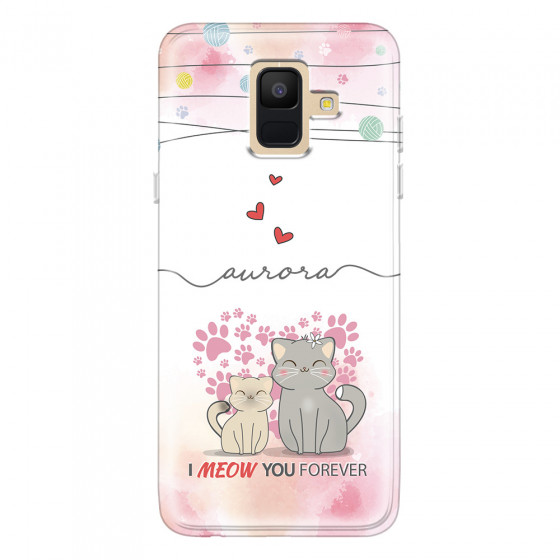 SAMSUNG - Galaxy A6 - Soft Clear Case - I Meow You Forever