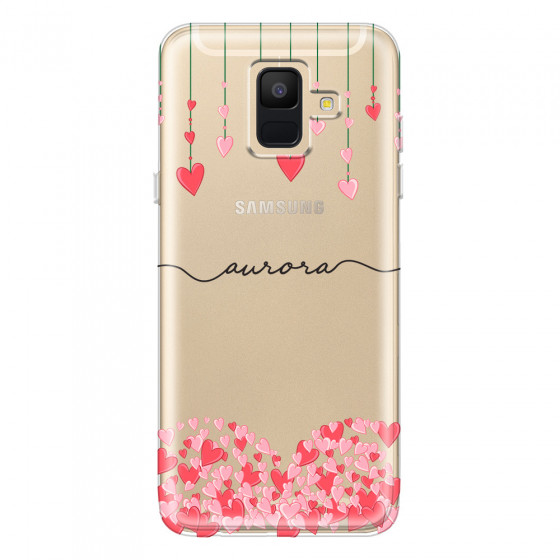 SAMSUNG - Galaxy A6 - Soft Clear Case - Love Hearts Strings