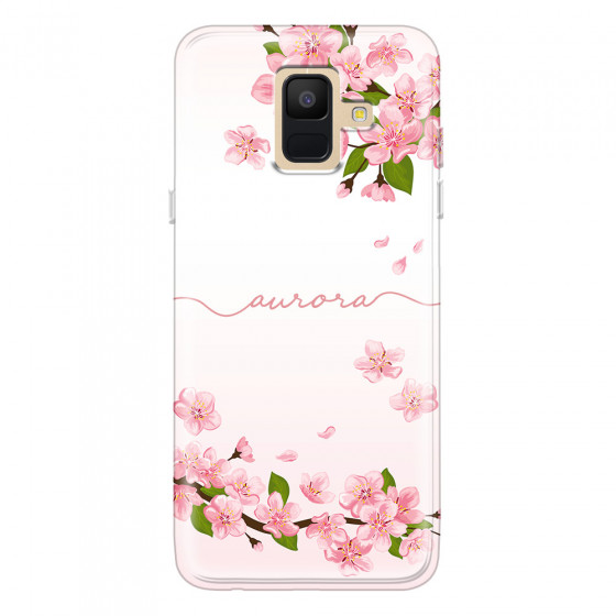 SAMSUNG - Galaxy A6 - Soft Clear Case - Sakura Handwritten