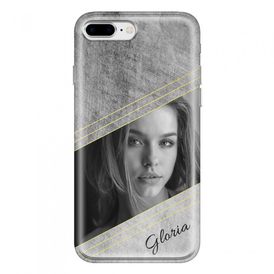 APPLE - iPhone 8 Plus - Soft Clear Case - Geometry Love Photo