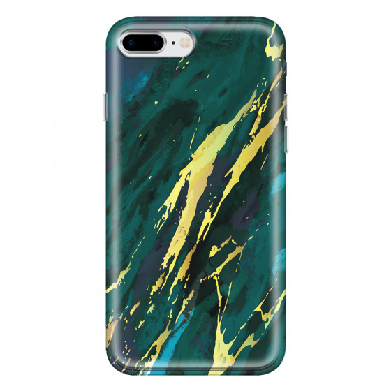APPLE - iPhone 8 Plus - Soft Clear Case - Marble Emerald Green