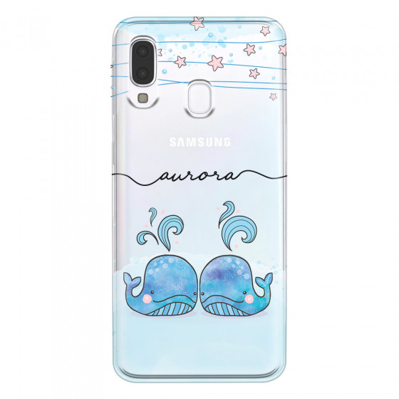 SAMSUNG - Galaxy A40 - Soft Clear Case - Little Whales