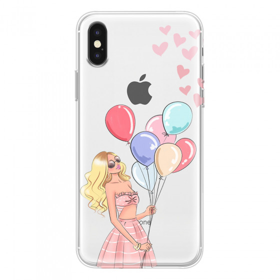 APPLE - iPhone XS - Soft Clear Case - Balloon Party