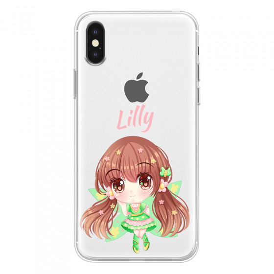 APPLE - iPhone XS - Soft Clear Case - Chibi Lilly