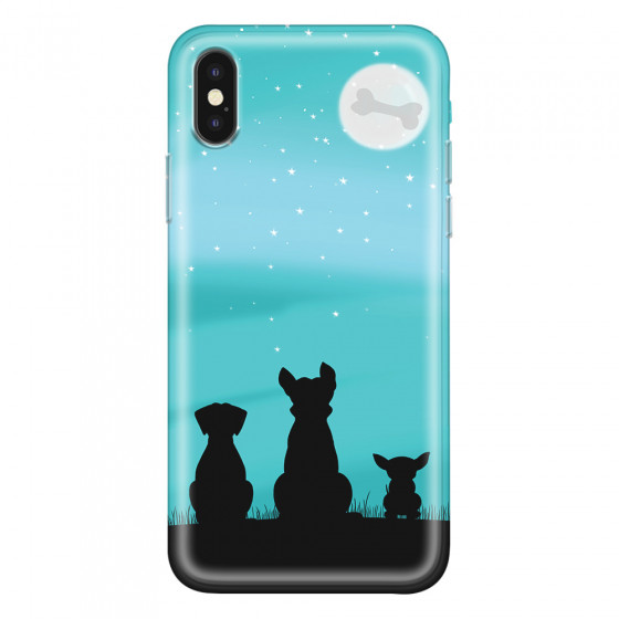 APPLE - iPhone XS - Soft Clear Case - Dog's Desire Blue Sky