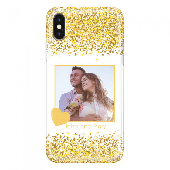 APPLE - iPhone XS - Soft Clear Case - Gold Memories