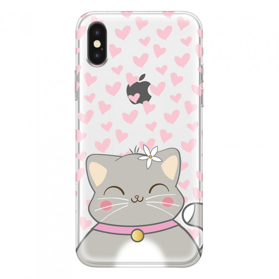 APPLE - iPhone XS - Soft Clear Case - Kitty