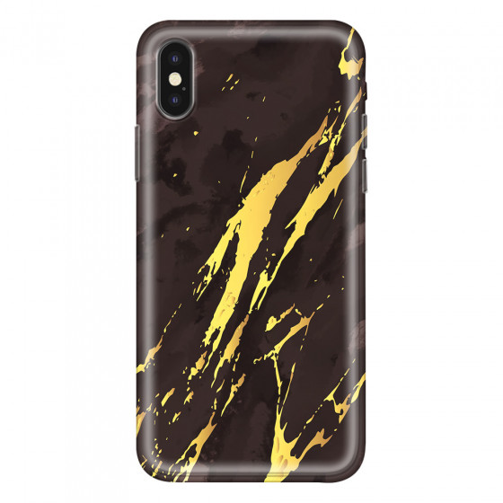APPLE - iPhone XS - Soft Clear Case - Marble Royal Black