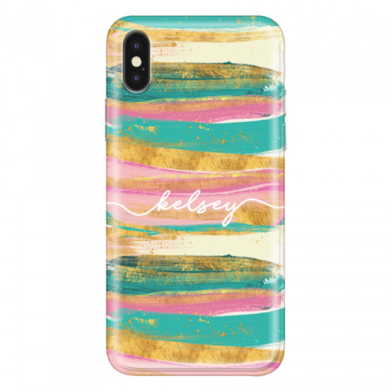 APPLE - iPhone XS - Soft Clear Case - Pastel Palette