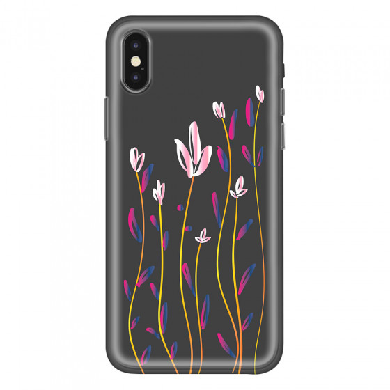 APPLE - iPhone XS - Soft Clear Case - Pink Tulips