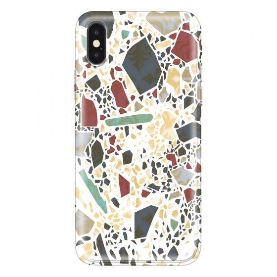 APPLE - iPhone XS - Soft Clear Case - Terrazzo Design IX