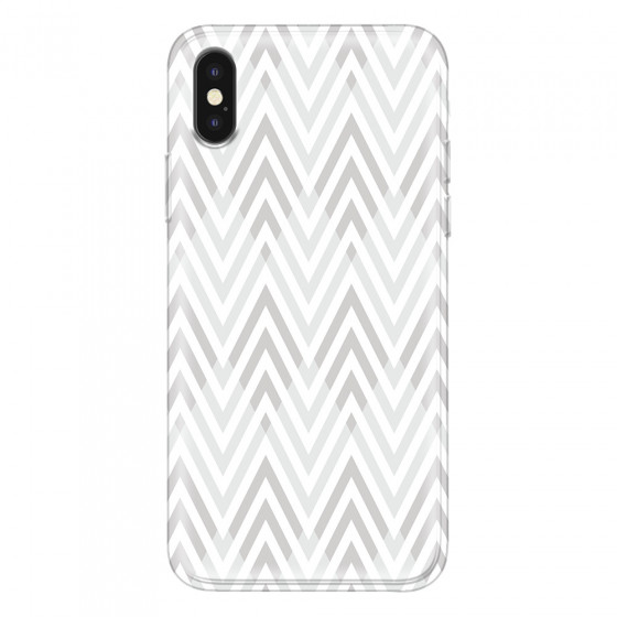 APPLE - iPhone XS - Soft Clear Case - Zig Zag Patterns