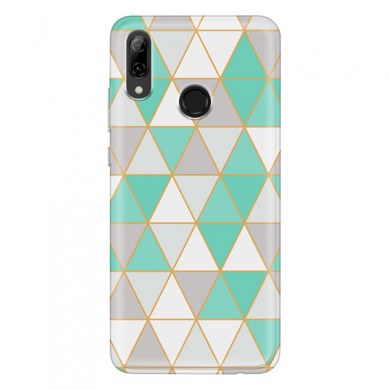 HUAWEI - P Smart 2019 - Soft Clear Case - Green Triangle Pattern