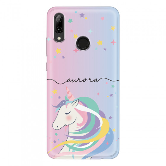 HUAWEI - P Smart 2019 - Soft Clear Case - Pink Unicorn Handwritten