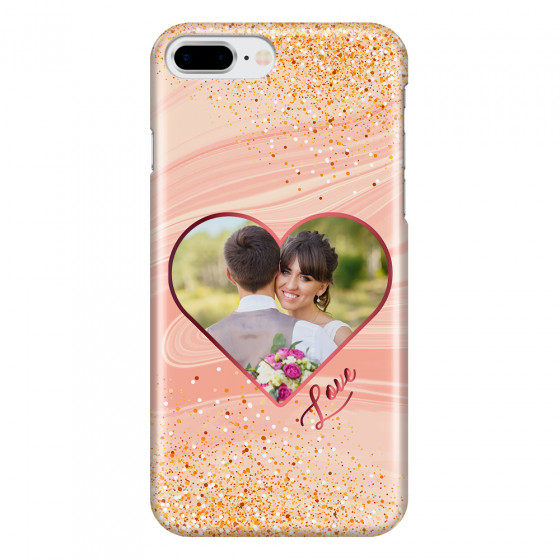 APPLE - iPhone 8 Plus - 3D Snap Case - Glitter Love Heart Photo