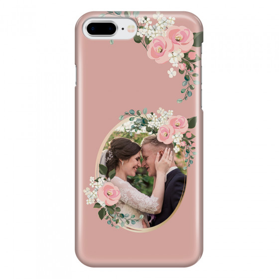 APPLE - iPhone 8 Plus - 3D Snap Case - Pink Floral Mirror Photo