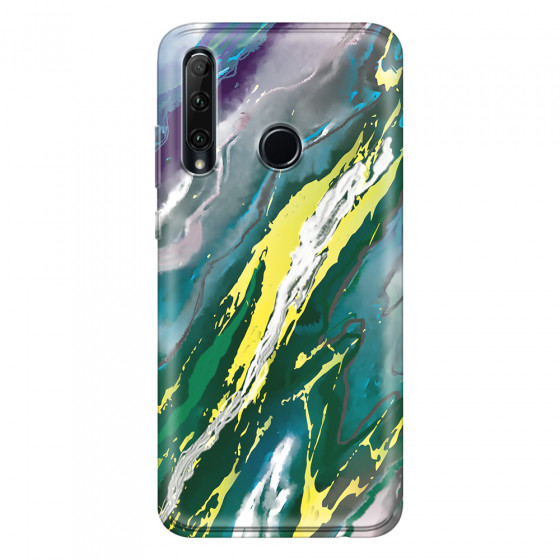 HONOR - Honor 20 lite - Soft Clear Case - Marble Rainforest Green