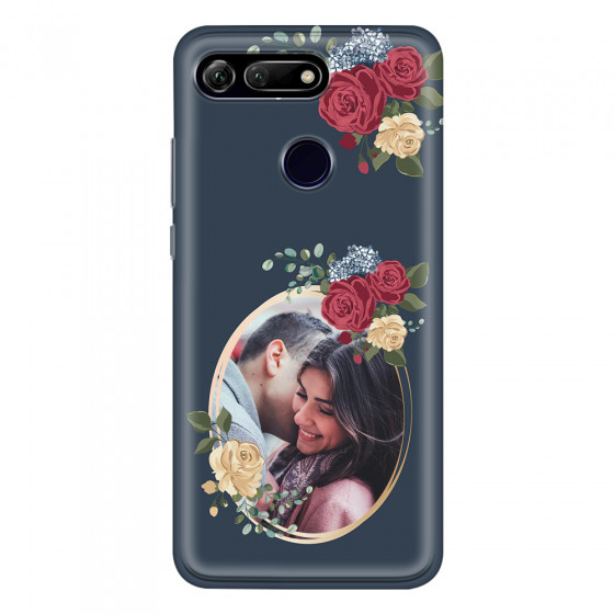 HONOR - Honor View 20 - Soft Clear Case - Blue Floral Mirror Photo