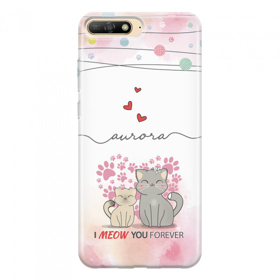 HUAWEI - Y6 2018 - Soft Clear Case - I Meow You Forever