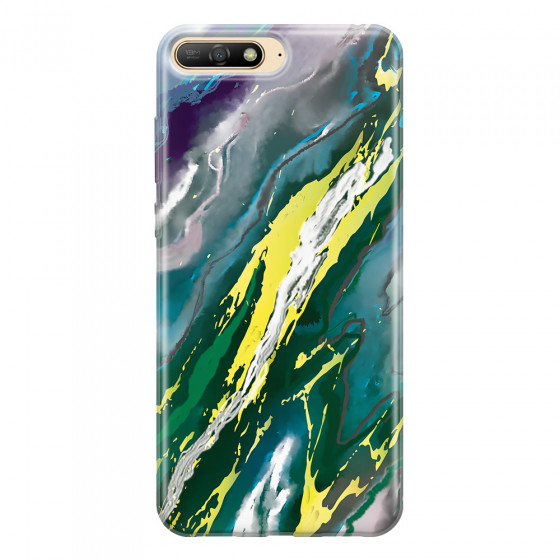 HUAWEI - Y6 2018 - Soft Clear Case - Marble Rainforest Green