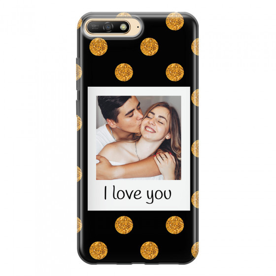 HUAWEI - Y6 2018 - Soft Clear Case - Single Love Dots Photo