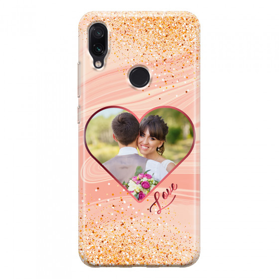XIAOMI - Redmi Note 7/7 Pro - Soft Clear Case - Glitter Love Heart Photo