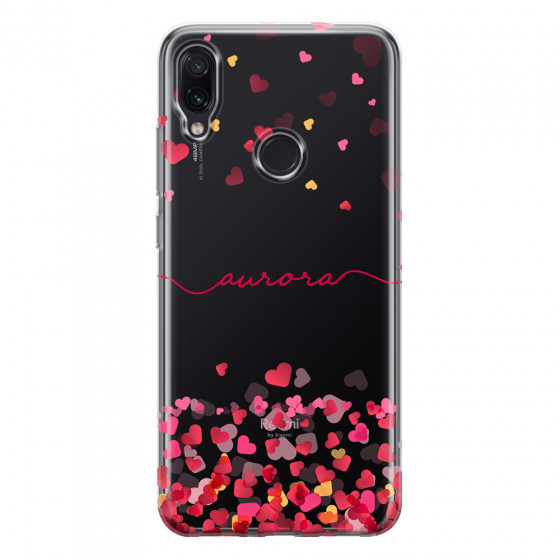 XIAOMI - Redmi Note 7/7 Pro - Soft Clear Case - Scattered Hearts