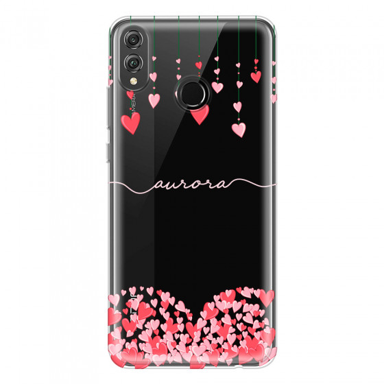 HONOR - Honor 8X - Soft Clear Case - Light Love Hearts Strings
