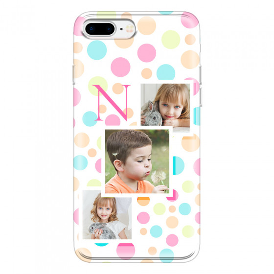 APPLE - iPhone 7 Plus - Soft Clear Case - Cute Dots Initial