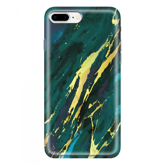 APPLE - iPhone 7 Plus - Soft Clear Case - Marble Emerald Green