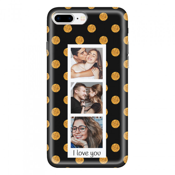 APPLE - iPhone 7 Plus - Soft Clear Case - Triple Love Dots Photo