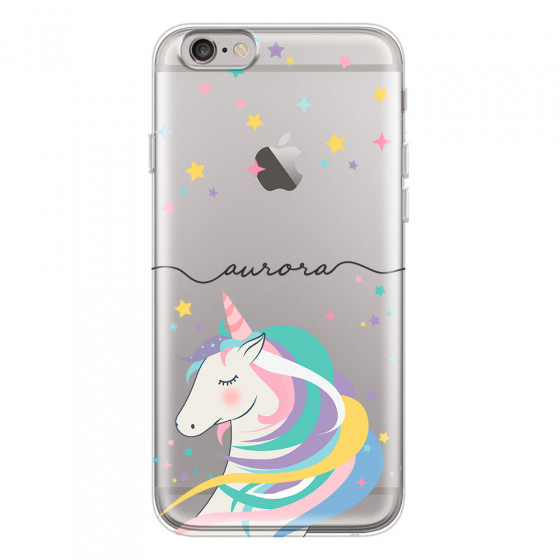 APPLE - iPhone 6S Plus - Soft Clear Case - Clear Unicorn Handwritten