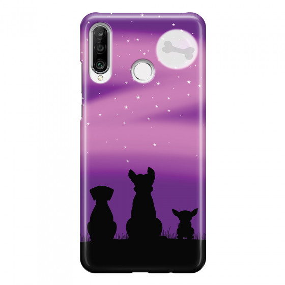 HUAWEI - P30 Lite - 3D Snap Case - Dog's Desire Violet Sky