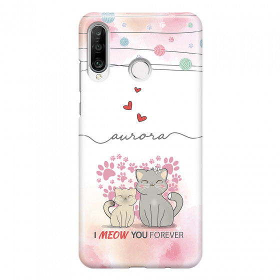 HUAWEI - P30 Lite - 3D Snap Case - I Meow You Forever