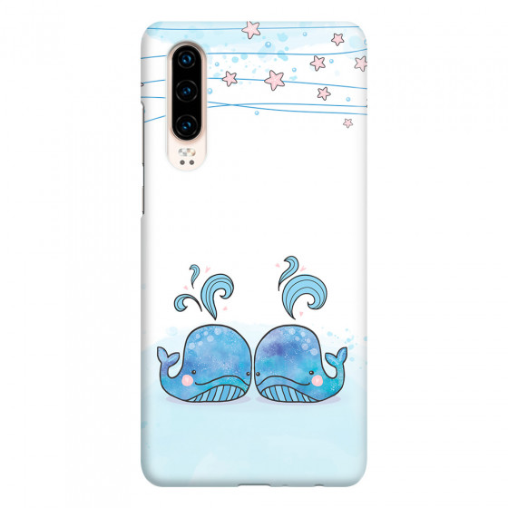 HUAWEI - P30 - 3D Snap Case - Little Whales White